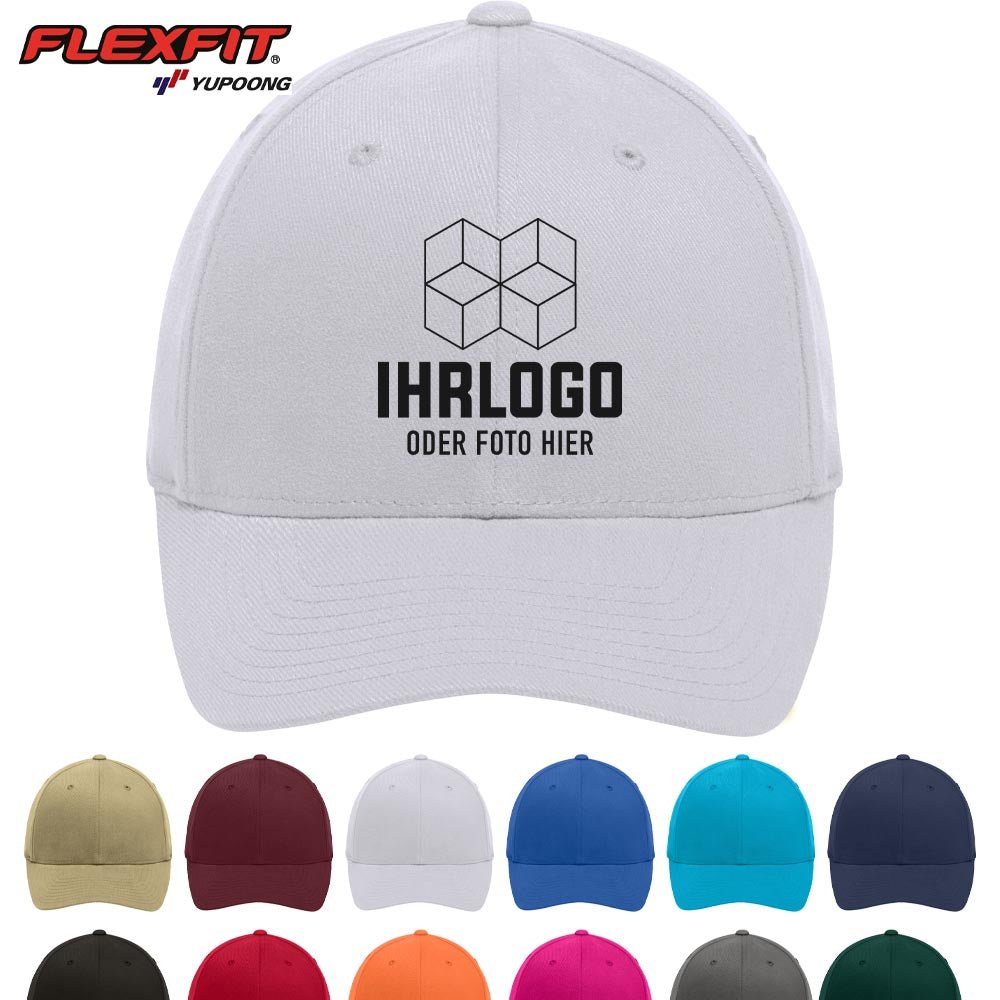 FlexFit® Trendiges 6 Panel Cap ohne Verschluss - Drucksaal