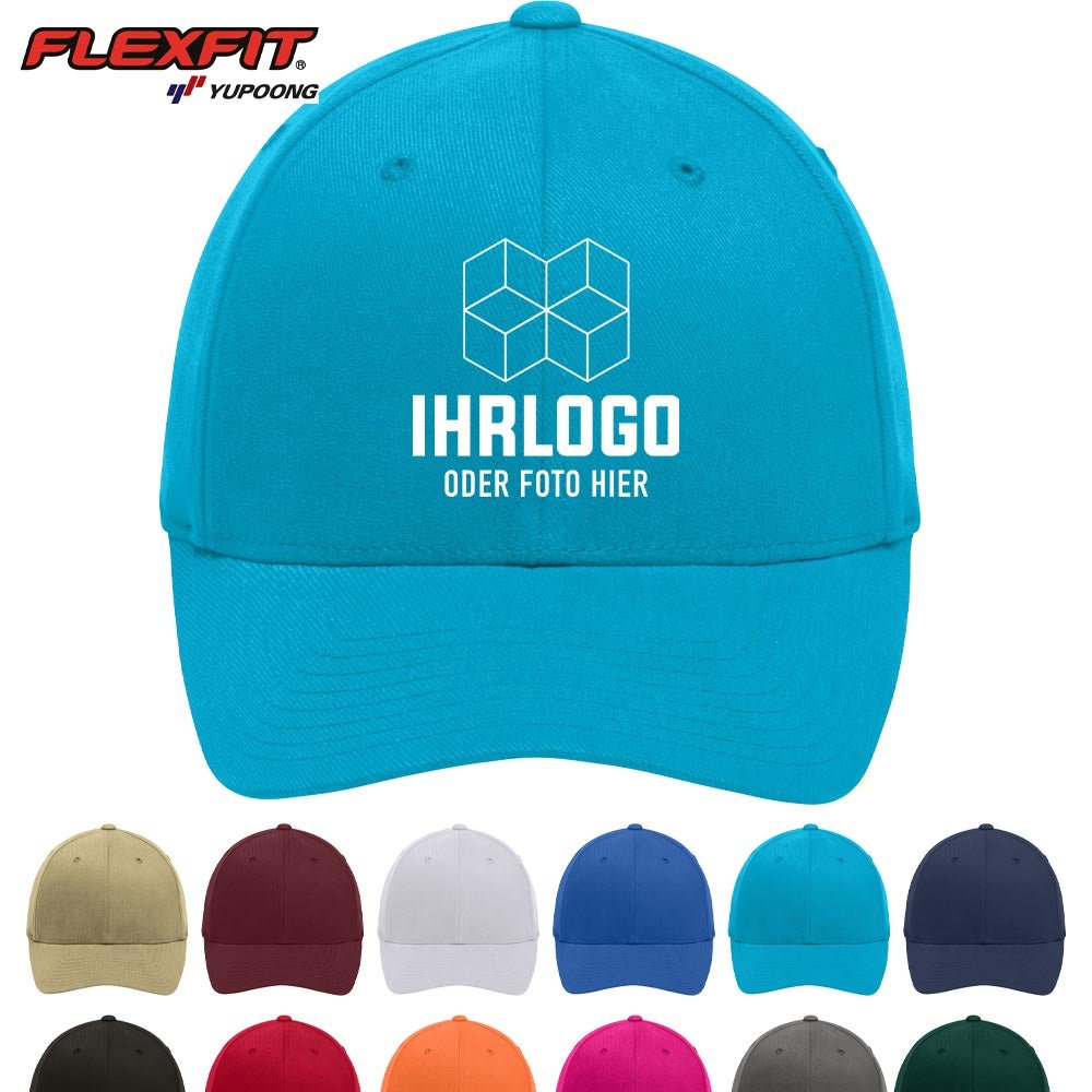 FlexFit® Trendiges 6 Panel Cap ohne Verschluss - Drucksaal