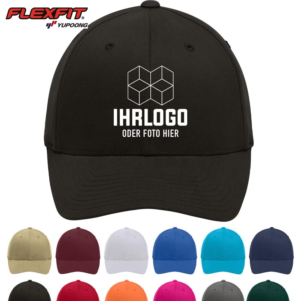 FlexFit® Trendiges 6 Panel Cap ohne Verschluss - Drucksaal