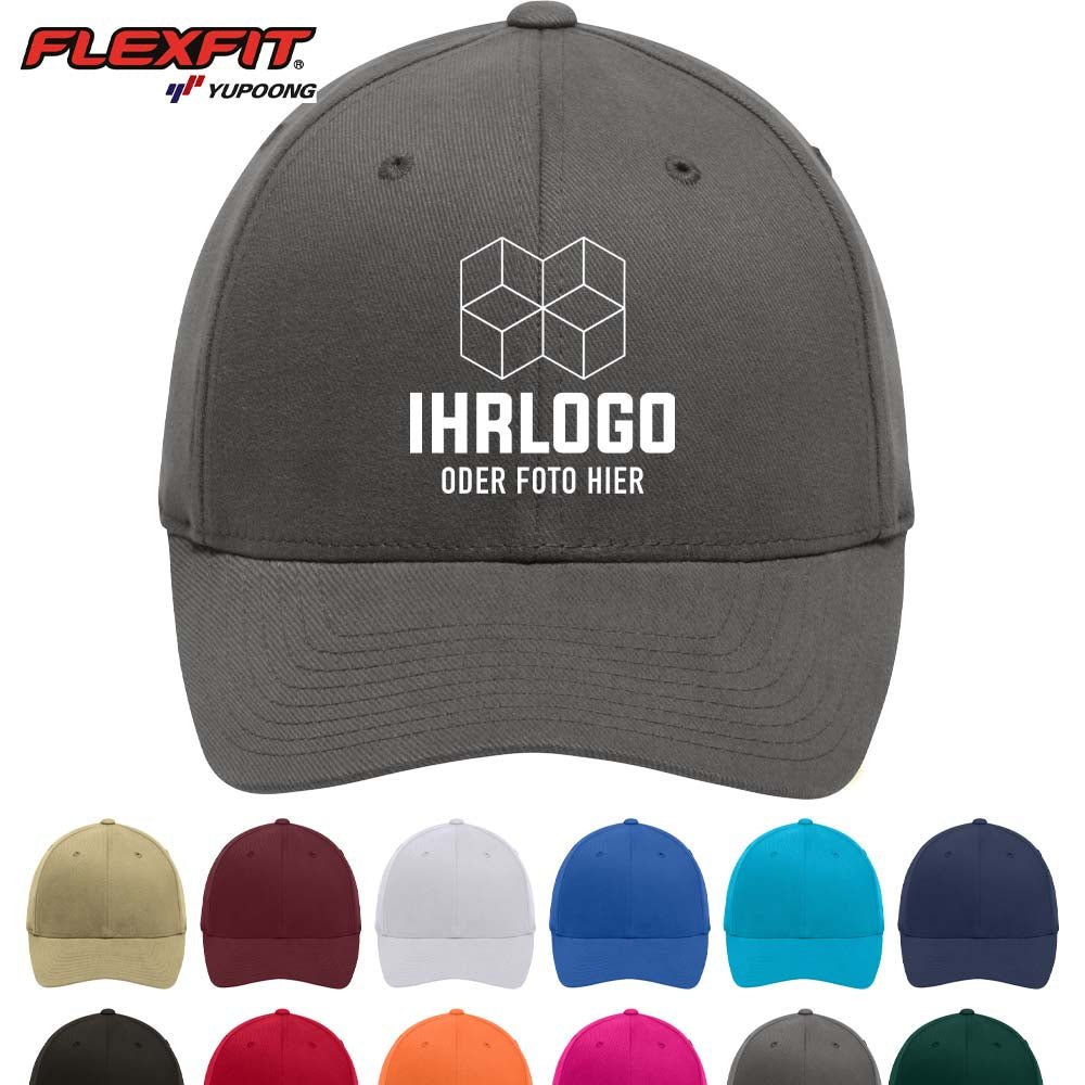 FlexFit® Trendiges 6 Panel Cap ohne Verschluss - Drucksaal