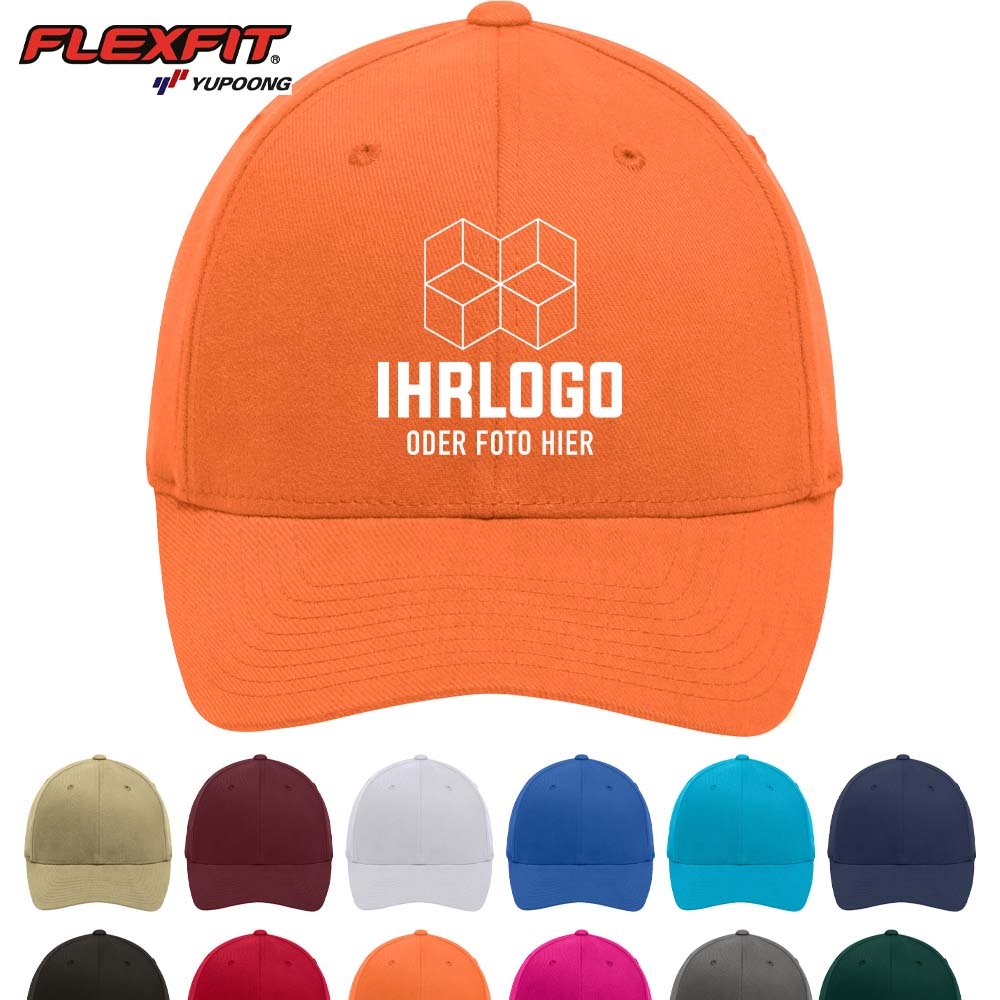 FlexFit® Trendiges 6 Panel Cap ohne Verschluss - Drucksaal