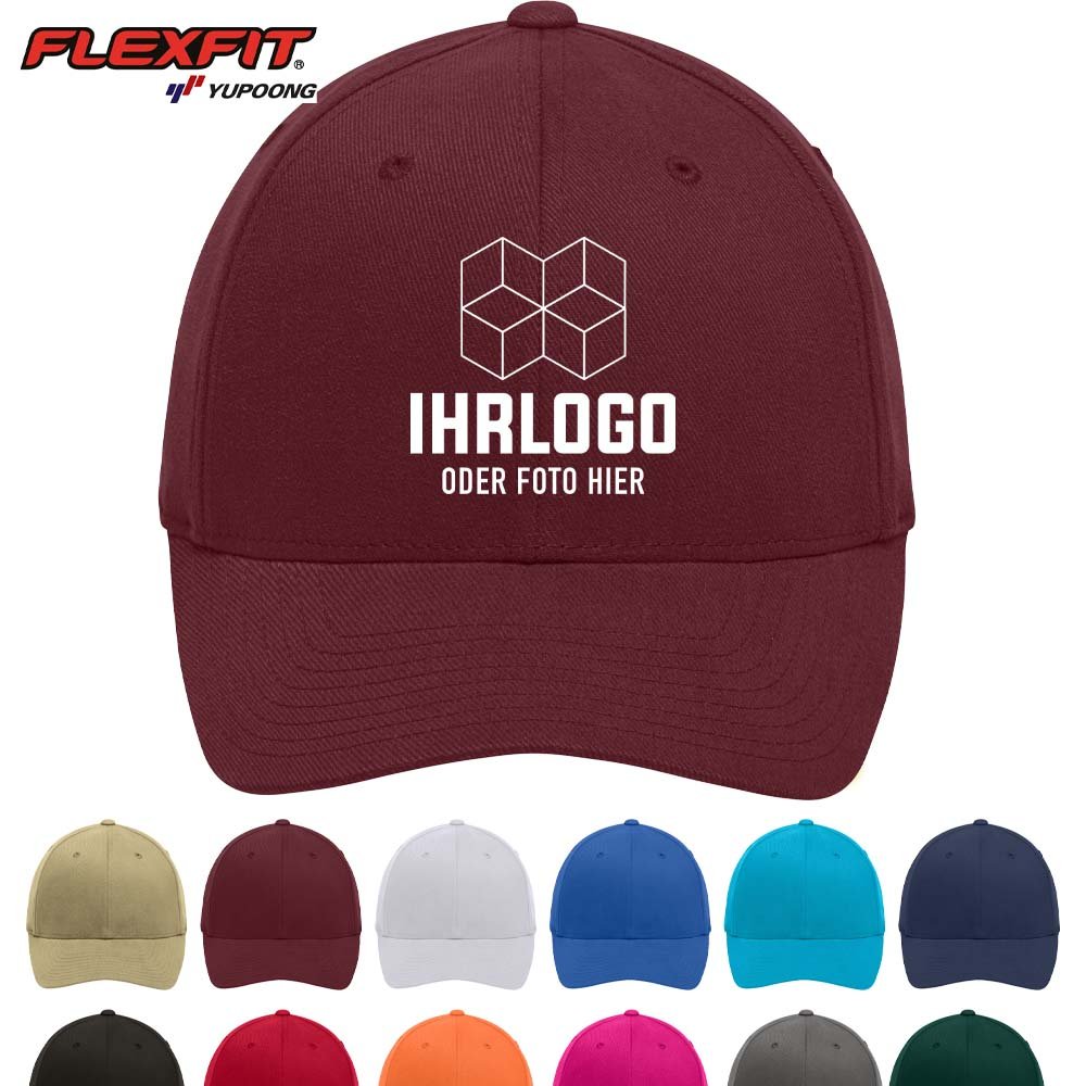 FlexFit® Trendiges 6 Panel Cap ohne Verschluss - Drucksaal