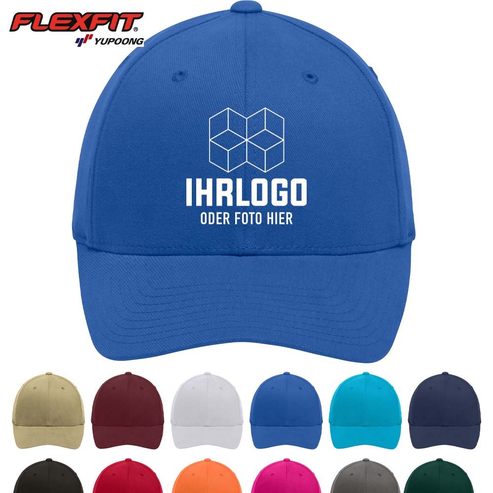 FlexFit® Trendiges 6 Panel Cap ohne Verschluss - Drucksaal