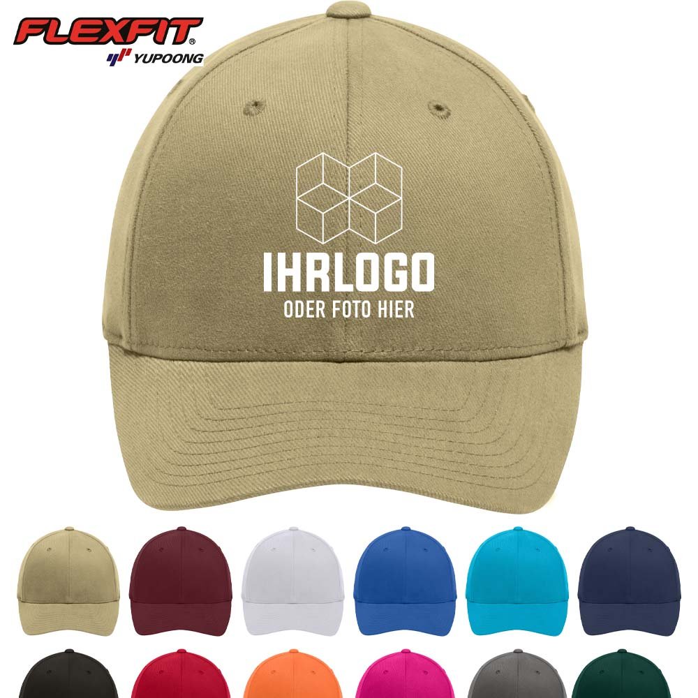FlexFit® Trendiges 6 Panel Cap ohne Verschluss - Drucksaal