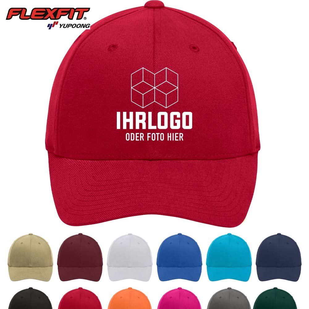 FlexFit® Trendiges 6 Panel Cap ohne Verschluss - Drucksaal