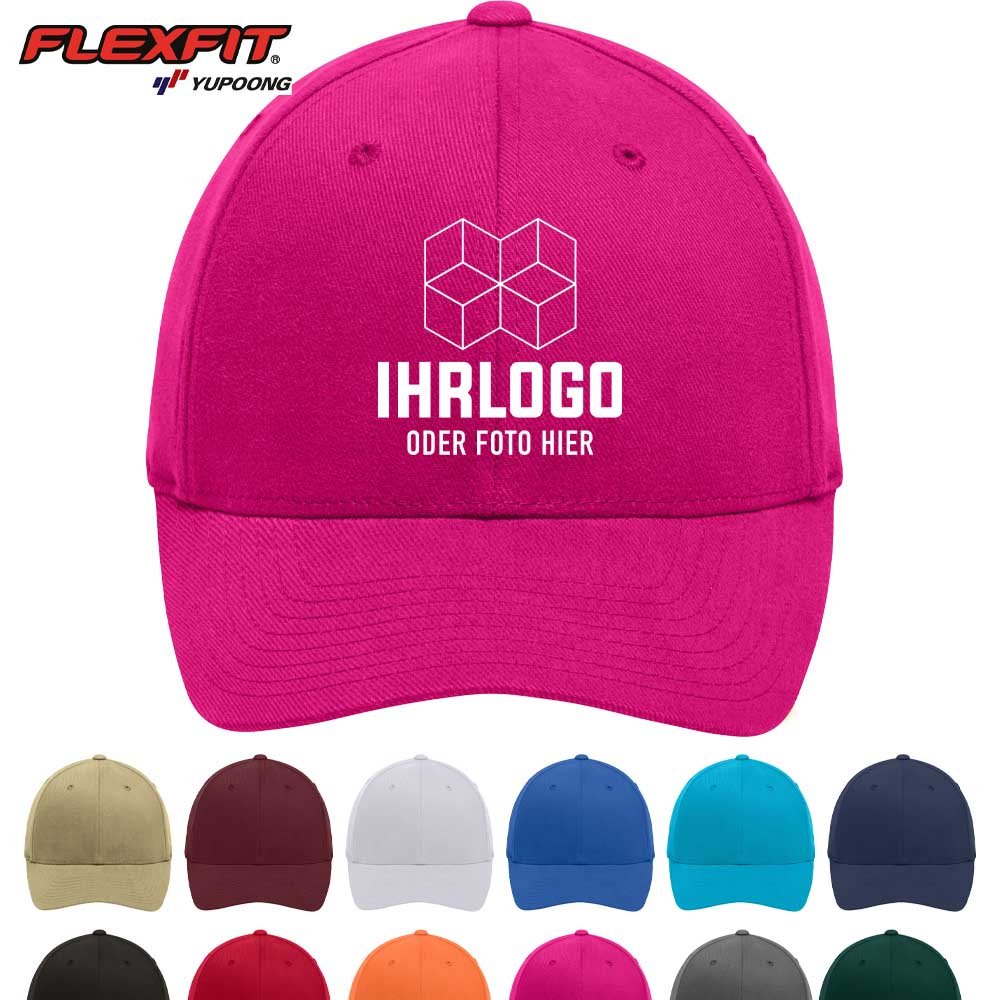 FlexFit® Trendiges 6 Panel Cap ohne Verschluss - Drucksaal