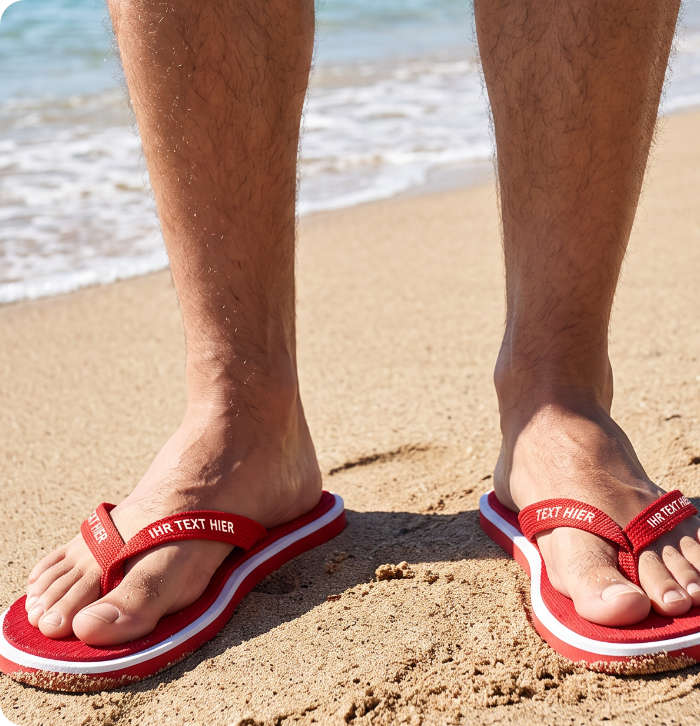 Flip Flops bedrucken uns selbst gestalten ab 1 Stck.