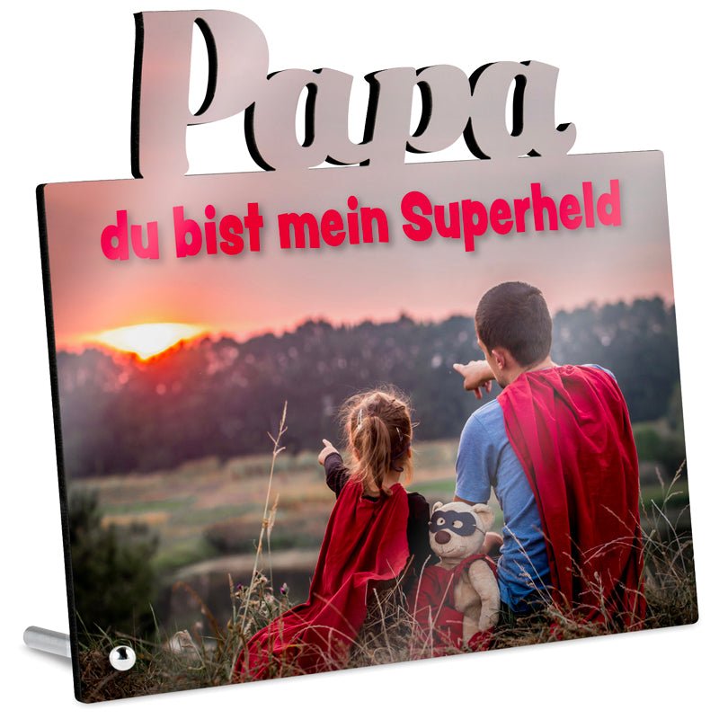 Fotoaufsteller mit Schriftzug Papa - Drucksaal