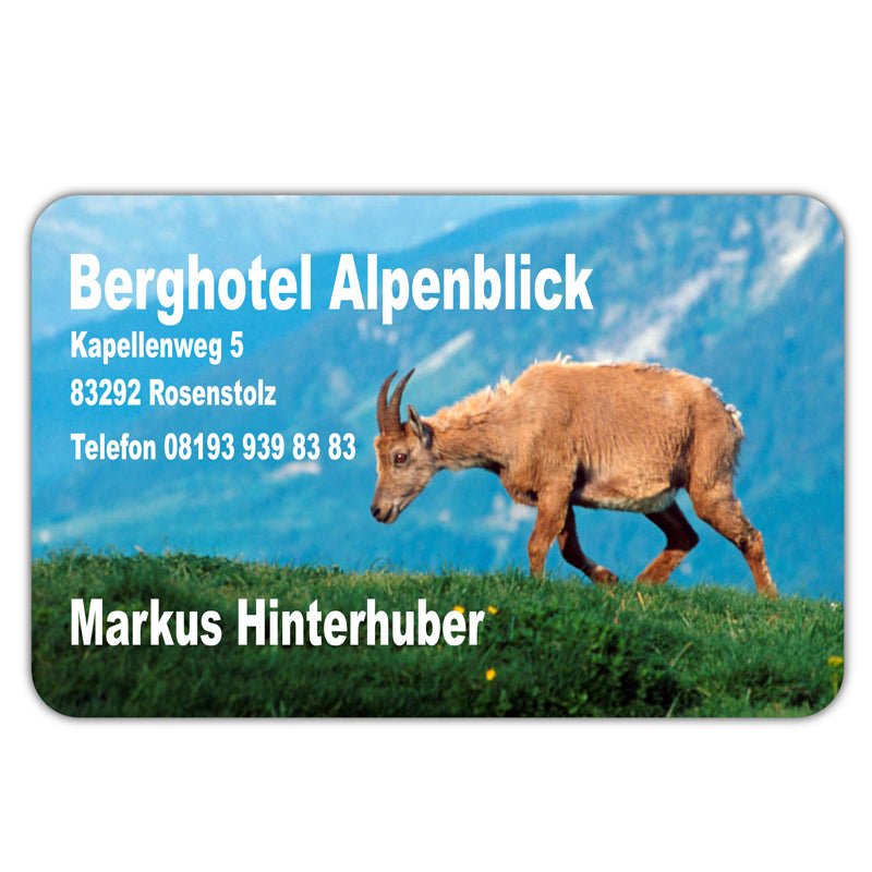 Fotokarte, Visitenkarte Aluminium - Drucksaal