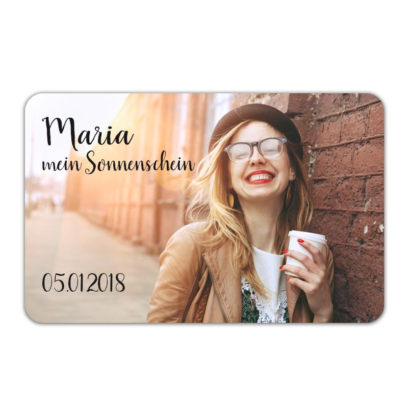 Fotokarte, Visitenkarte Aluminium - Drucksaal