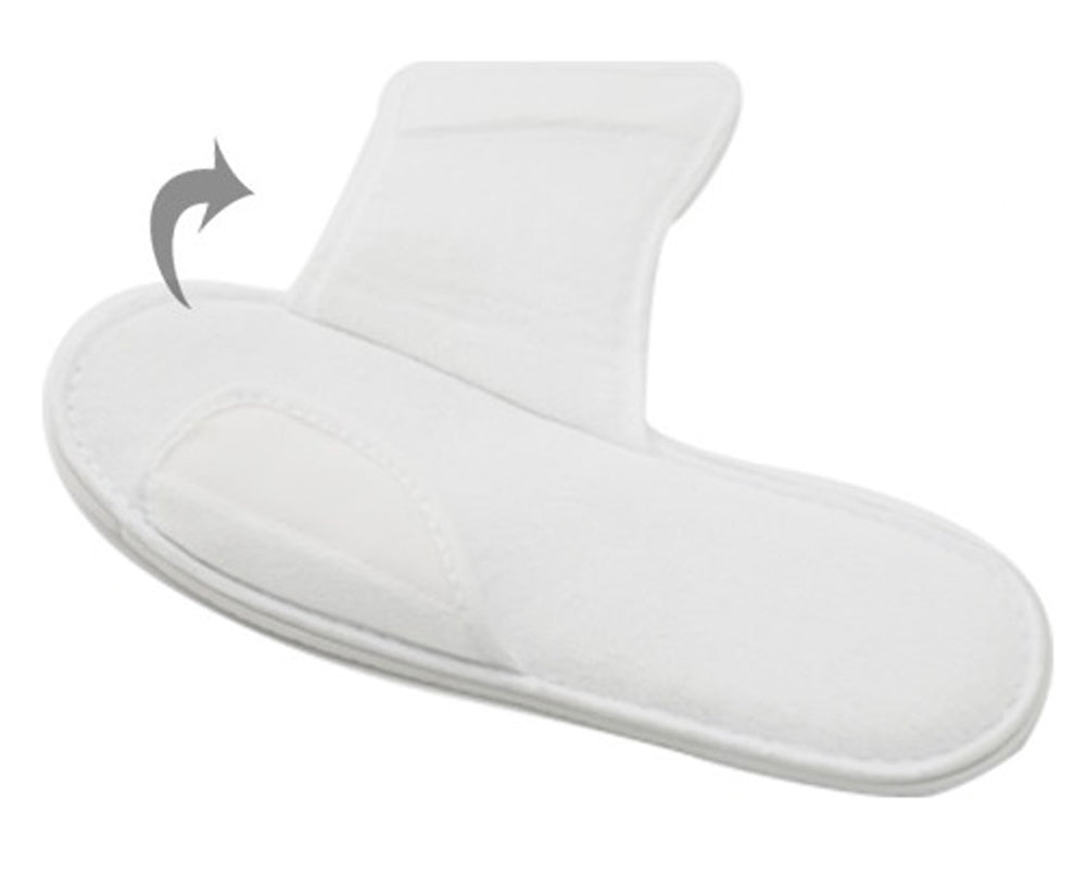 Frottee Slipper mit Klettverschluss - Drucksaal