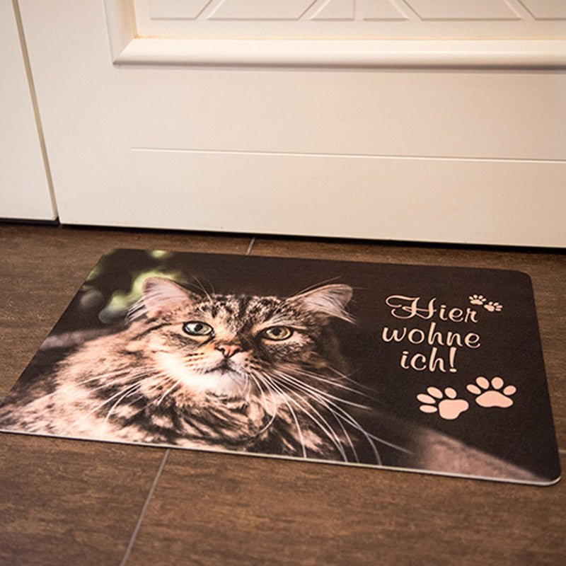 Fußmatte weiß mit Filzoberfläche 40 x 60 cm - Drucksaal