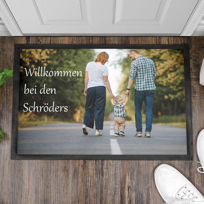 Fußmatte weiß mit Gummirand 35 x 50 cm - Drucksaal
