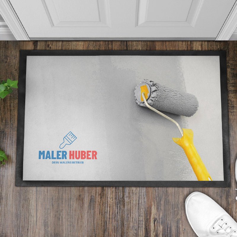 Fußmatte weiß mit Gummirand 35 x 50 cm - Drucksaal