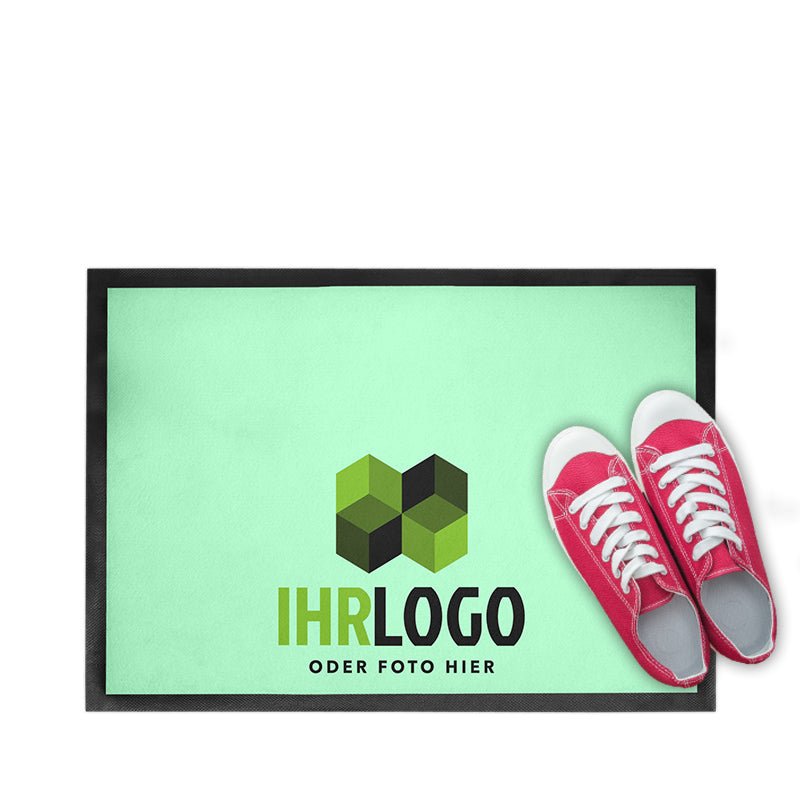 Fußmatte weiß mit Gummirand 35 x 50 cm - Drucksaal