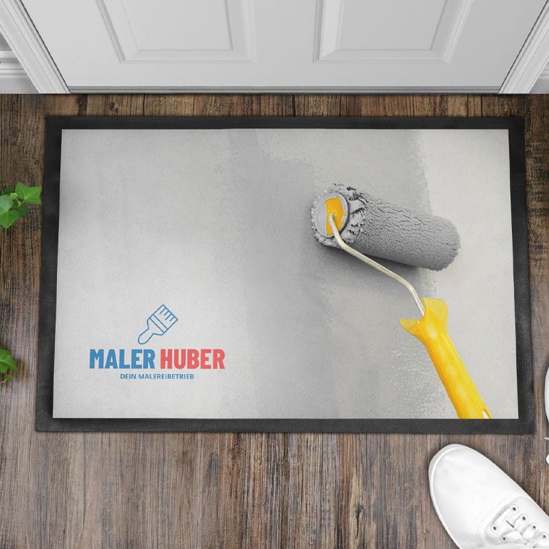 Fußmatte weiß mit Gummirand 40 x 60 cm - Drucksaal