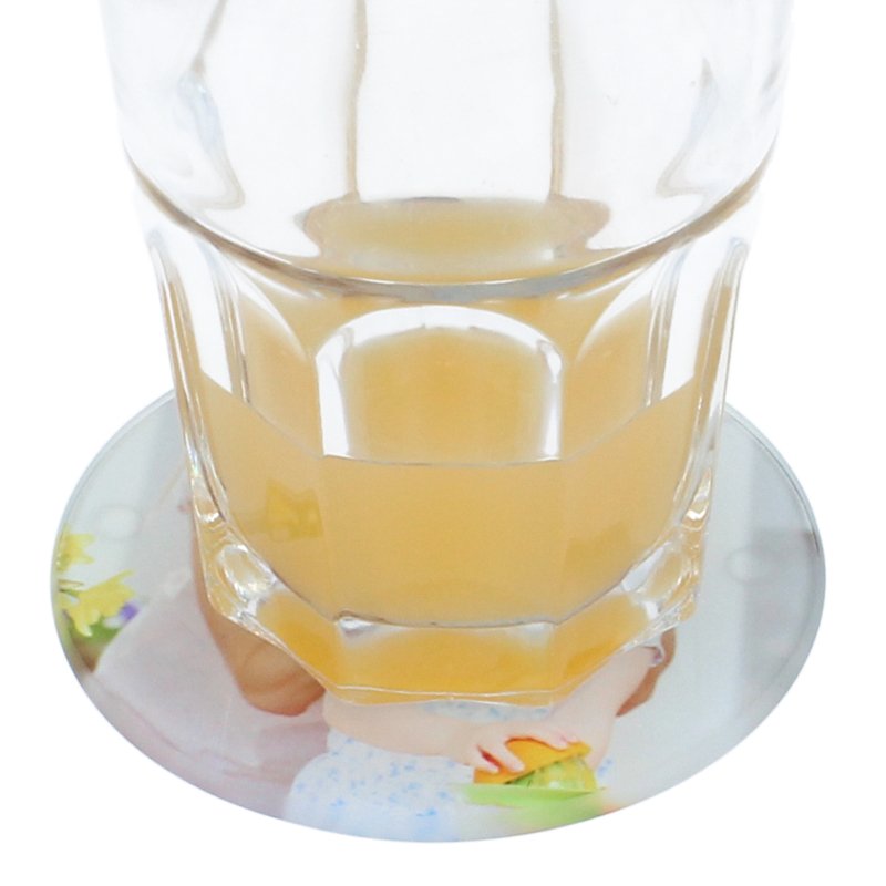 Glas - Untersetzer rund 10 x 10 cm - Drucksaal