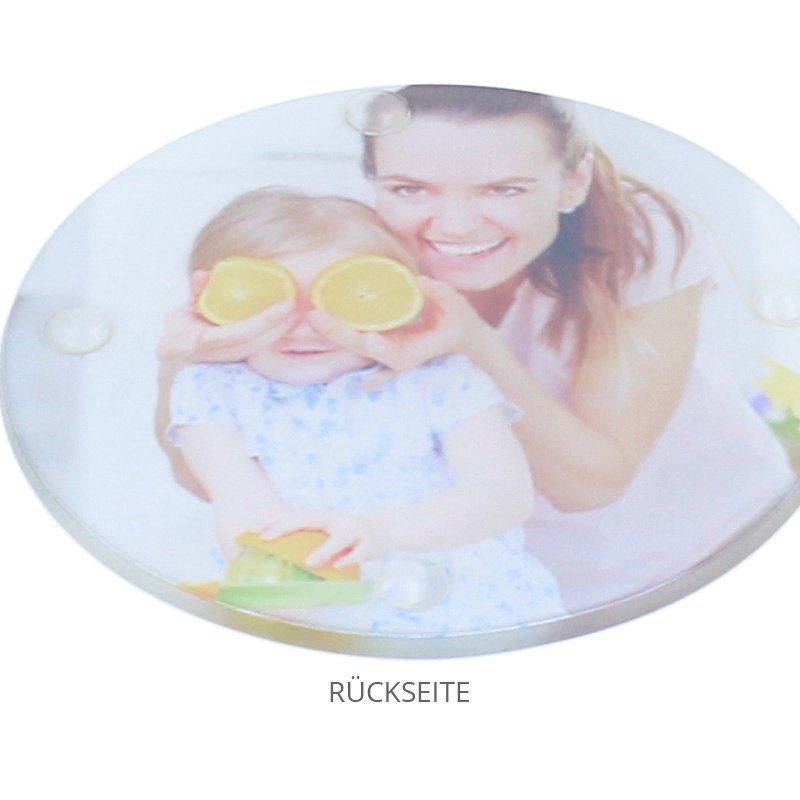 Glas - Untersetzer rund 10 x 10 cm - Drucksaal