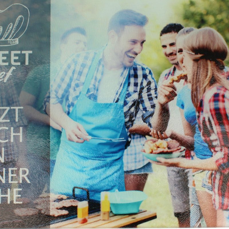 Großes Glasschneidebrett 28 x 39 cm - Drucksaal