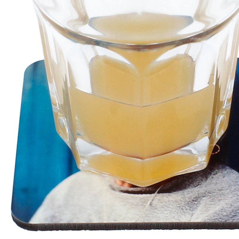 Hartfaser - Kork Untersetzer 9.5 x 9.5 cm - Drucksaal