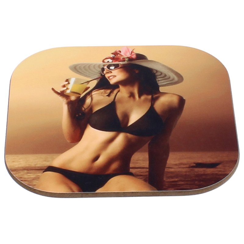 Hartfaser Untersetzer 10x10 - Drucksaal