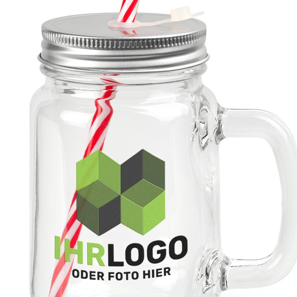 Henkelglas Mason Jar (Einmachglas) - Drucksaal