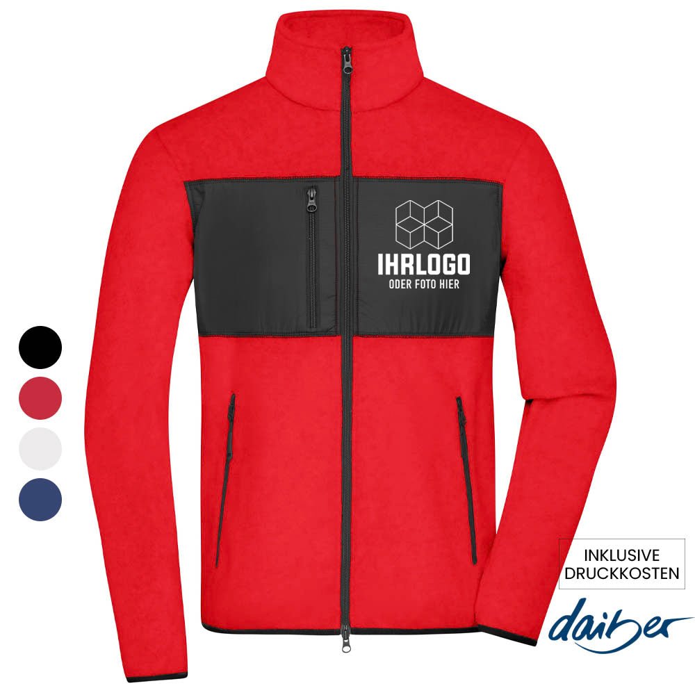 Herren Fleece Jacket in versch. Farben - Drucksaal