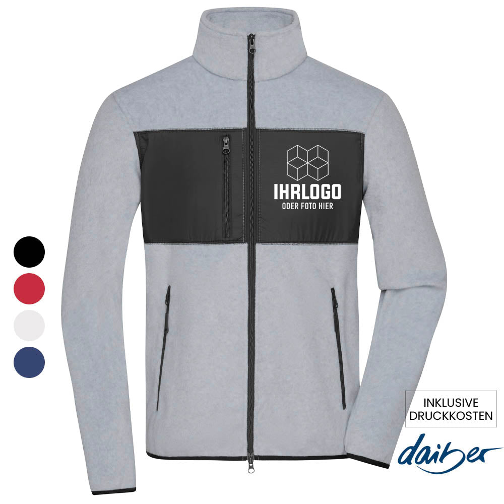 Herren Fleece Jacket in versch. Farben - Drucksaal