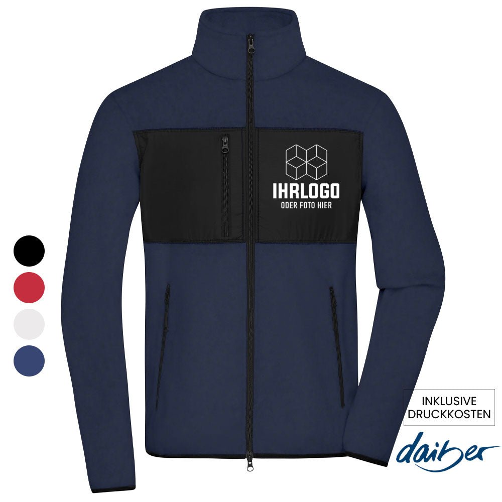 Herren Fleece Jacket in versch. Farben - Drucksaal