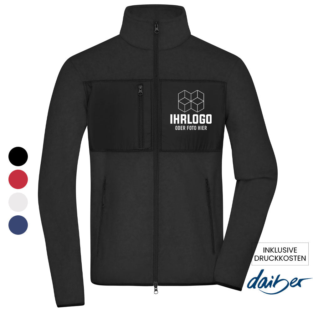 Herren Fleece Jacket in versch. Farben - Drucksaal