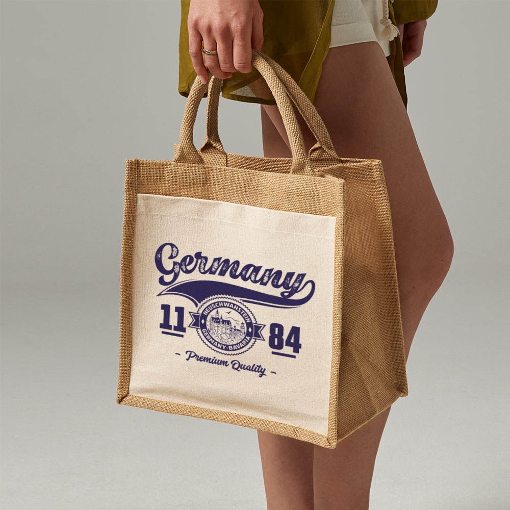 Jute Shopper - Cotton Pocket in 2 verschiedenen Größen erhältlich - Drucksaal