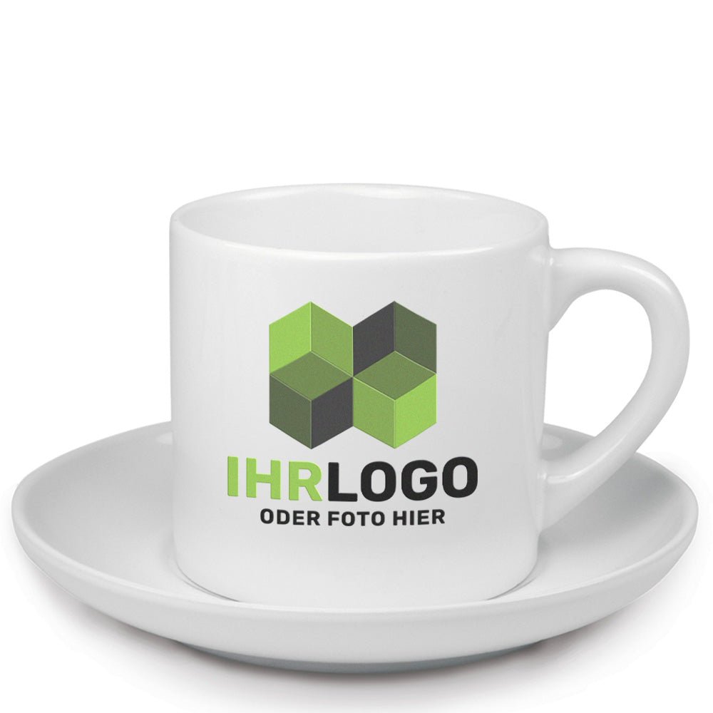 Kaffeetasse mit Unterteller für die Firma od. zu Hause