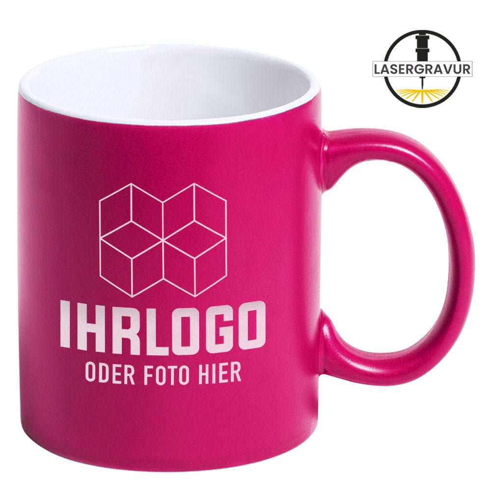 Keramiktasse Luisa mit Lasergravur in vielen attraktiven Farben - Drucksaal