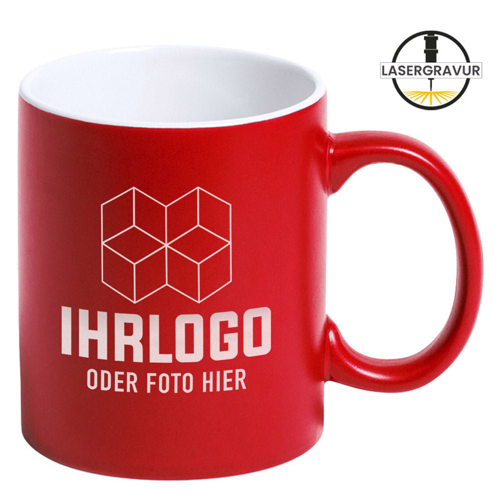 Keramiktasse Luisa mit Lasergravur in vielen attraktiven Farben - Drucksaal
