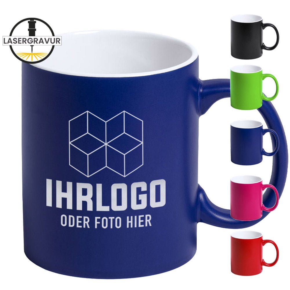 Keramiktasse Luisa mit Lasergravur in vielen attraktiven Farben - Drucksaal