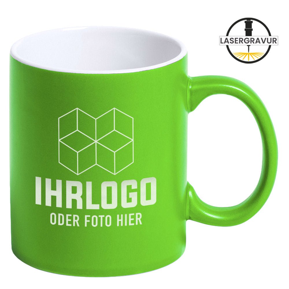 Keramiktasse Luisa mit Lasergravur in vielen attraktiven Farben - Drucksaal