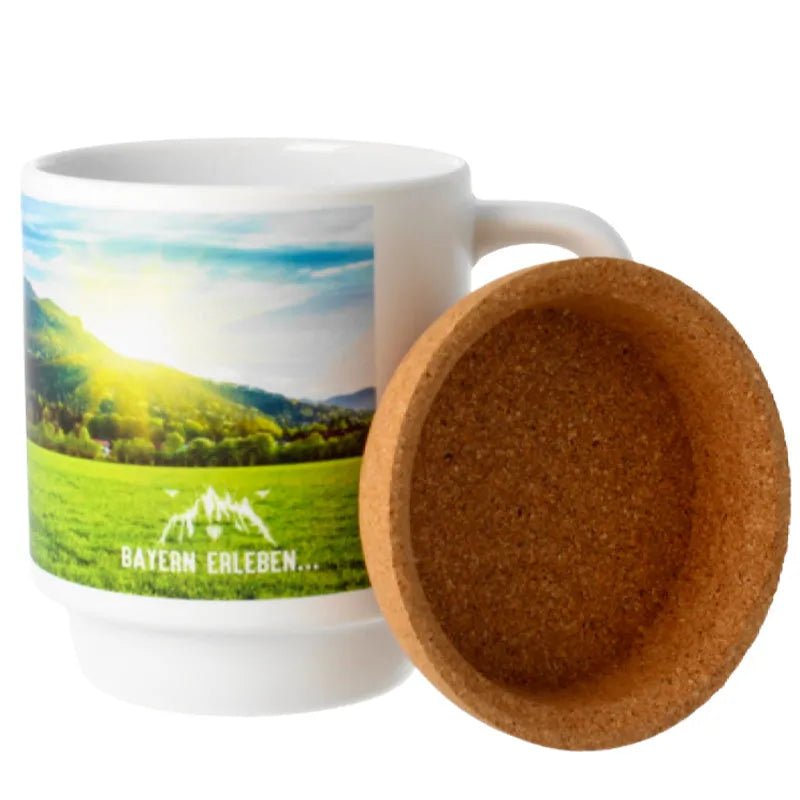 Keramiktasse Porto abnehmbarem Korksockel - Drucksaal