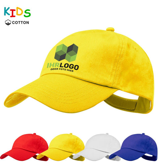 Kinder Baseball Cap im 5 - Panel - Stil in lebendigen Farben - Drucksaal