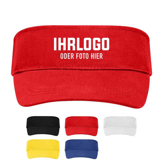 Klassischer Sunvisor in vielen Farben zum Bedrucken und personalisieren