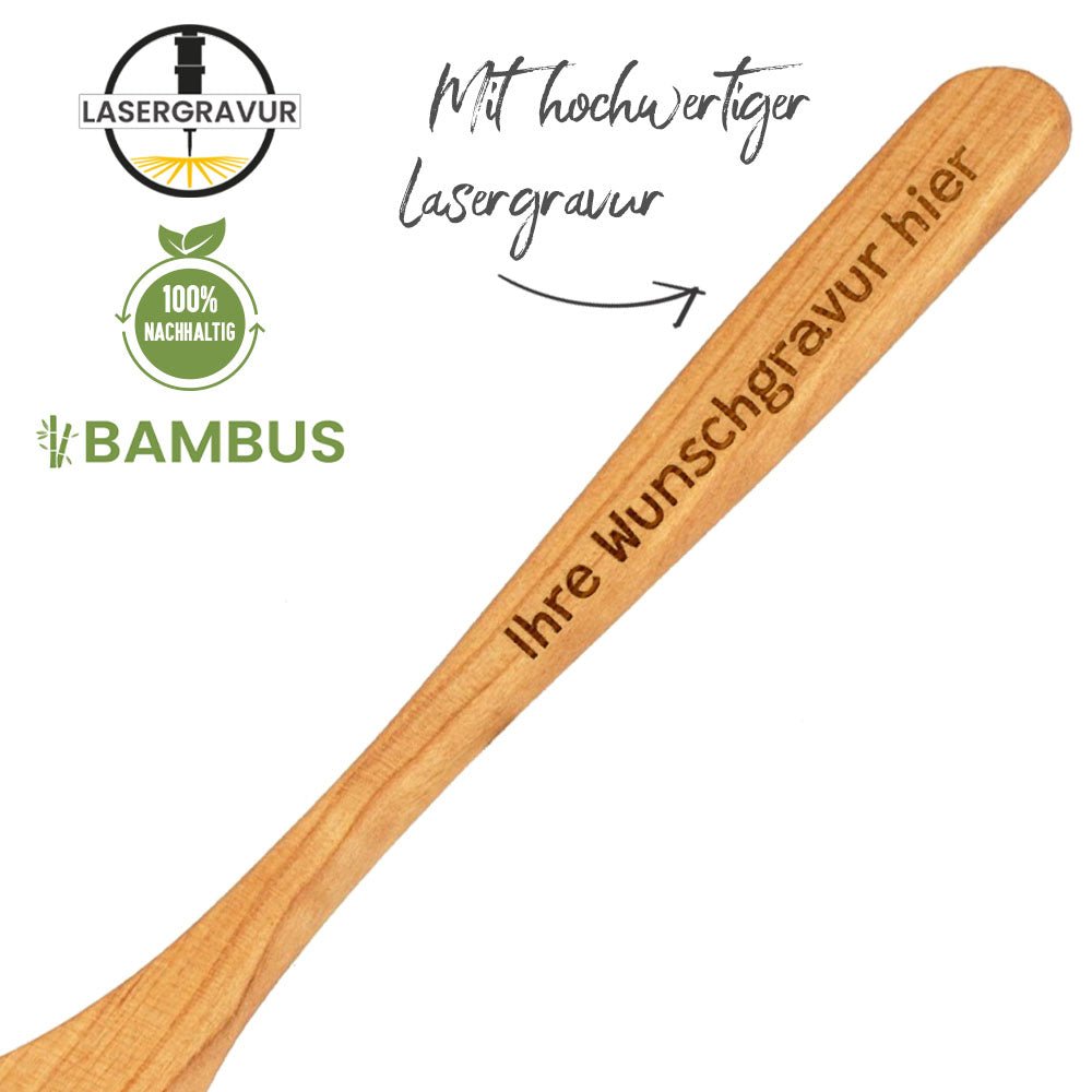 Kochlöffel aus FSC®-zertifiziertem Kirschholz geölt - 30 cm - Drucksaal