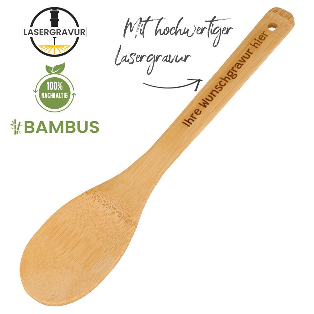 Kochlöffel/ Küchenlöffel Selma aus Bambus - Drucksaal