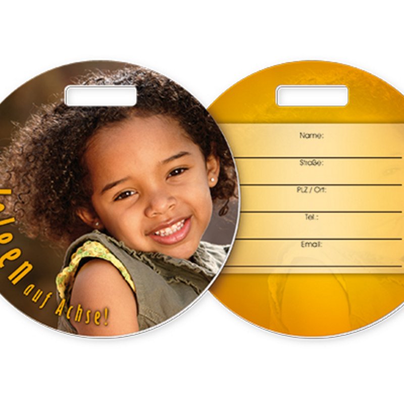 Kofferanhänger rund ø 10 cm - Drucksaal