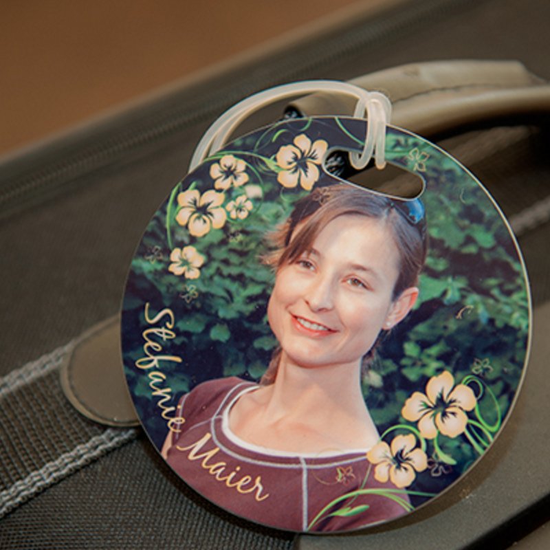 Kofferanhänger rund ø 10 cm - Drucksaal