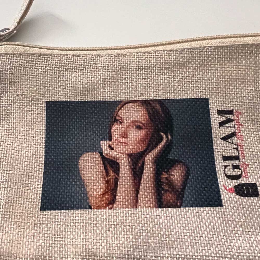 Kosmetiktasche Kreston in Natur/ Juteoptik - Drucksaal