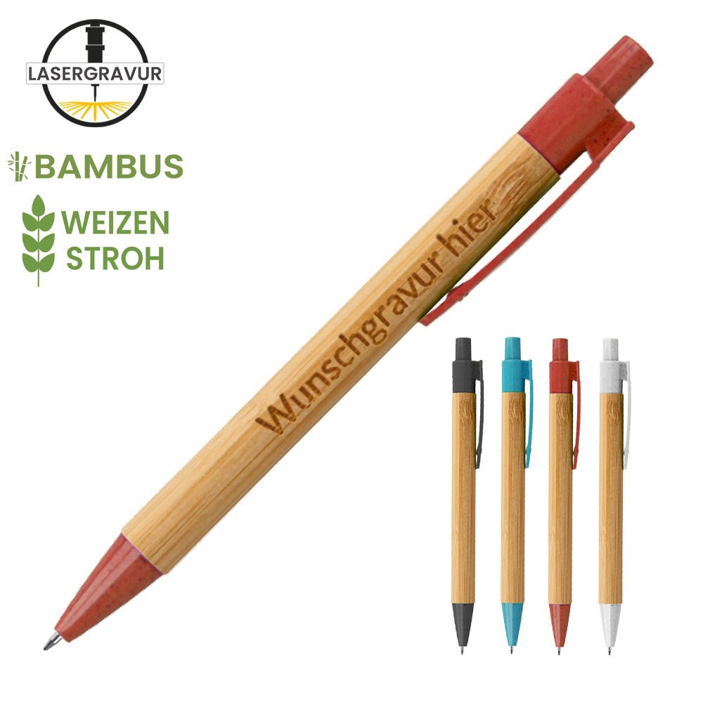 Kugelschreiber Sydor aus Bambus und Weizenstroh - Bestseller! - Drucksaal