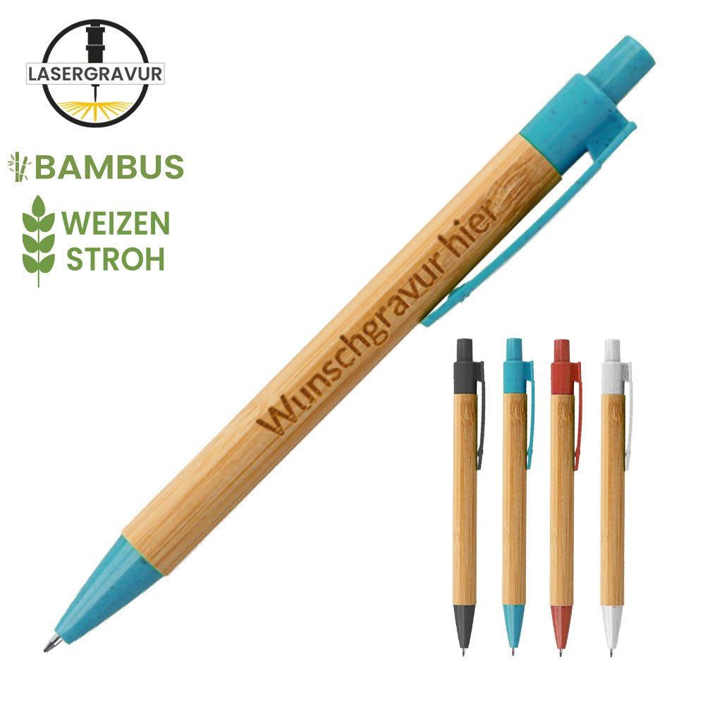 Kugelschreiber Sydor aus Bambus und Weizenstroh - Bestseller! - Drucksaal