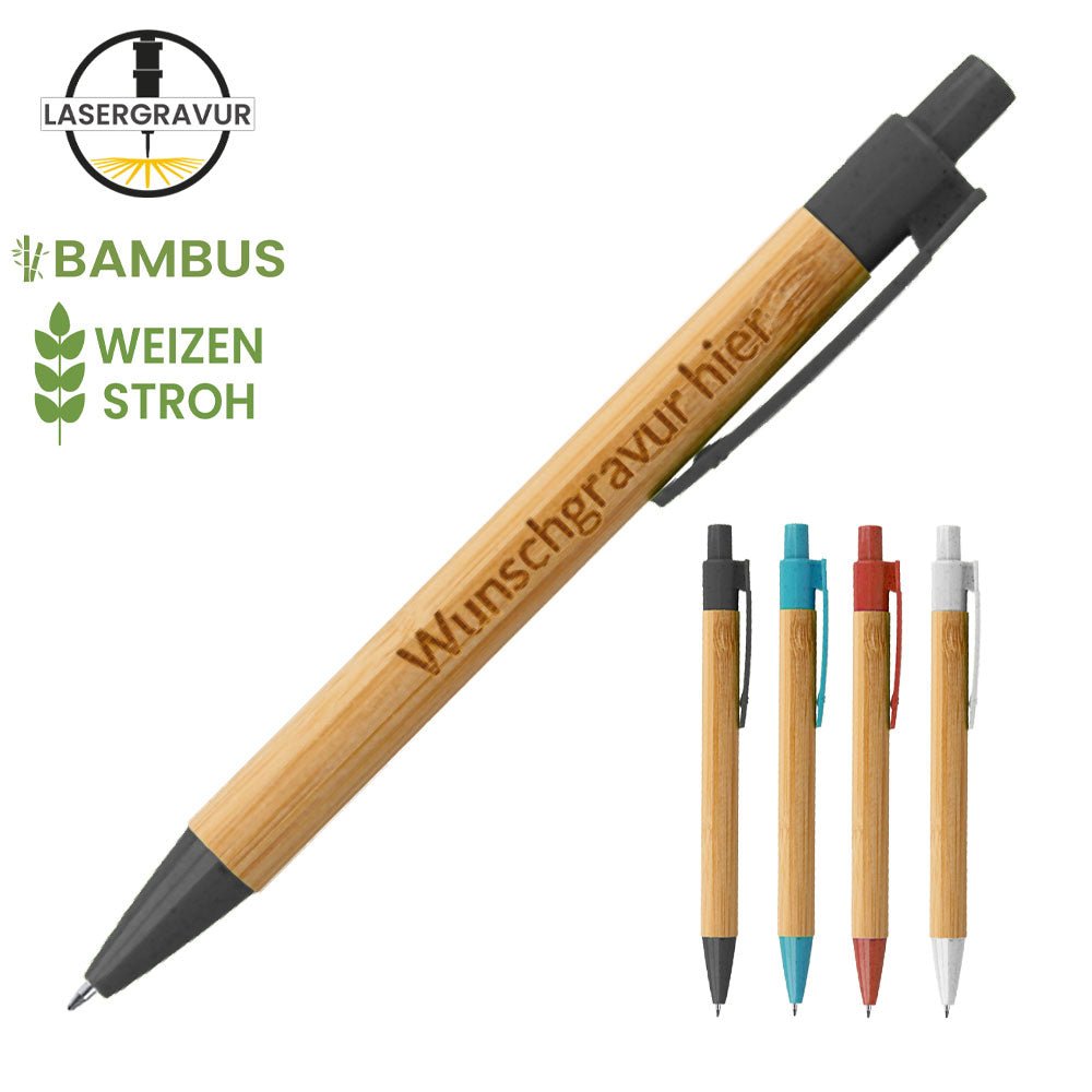 Kugelschreiber Sydor aus Bambus und Weizenstroh - Bestseller! - Drucksaal
