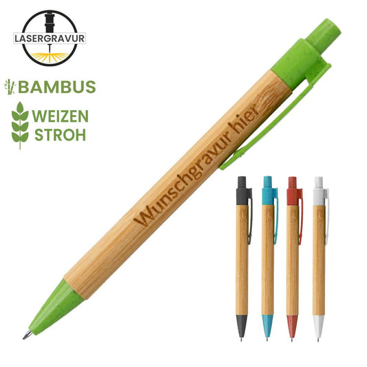 Kugelschreiber Sydor aus Bambus und Weizenstroh - Bestseller! - Drucksaal