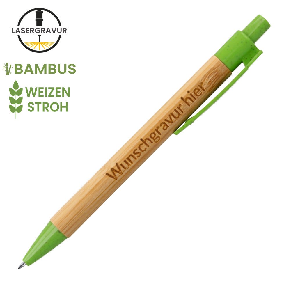 Kugelschreiber Sydor aus Bambus und Weizenstroh - Bestseller! - Drucksaal