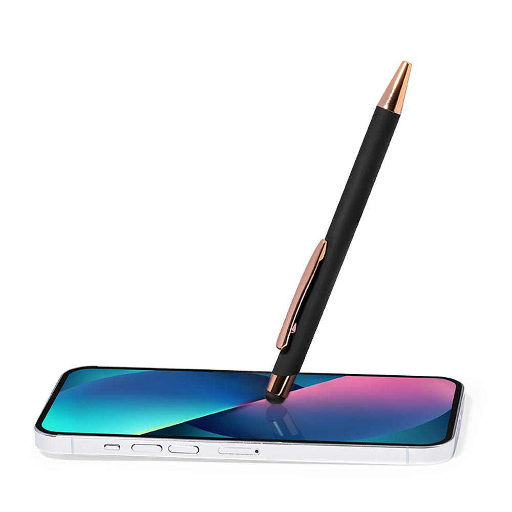 Kugelschreiber Taluf Soft Touch mit Gravur in Rosegold - Drucksaal